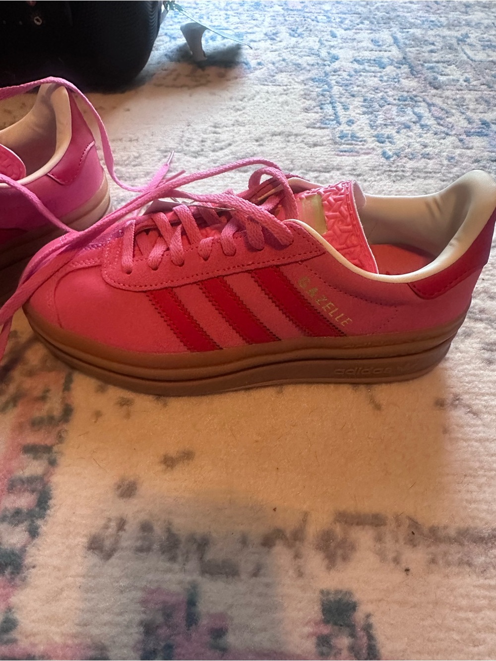 adidas Pink Women’s Gazelle platform sneakers